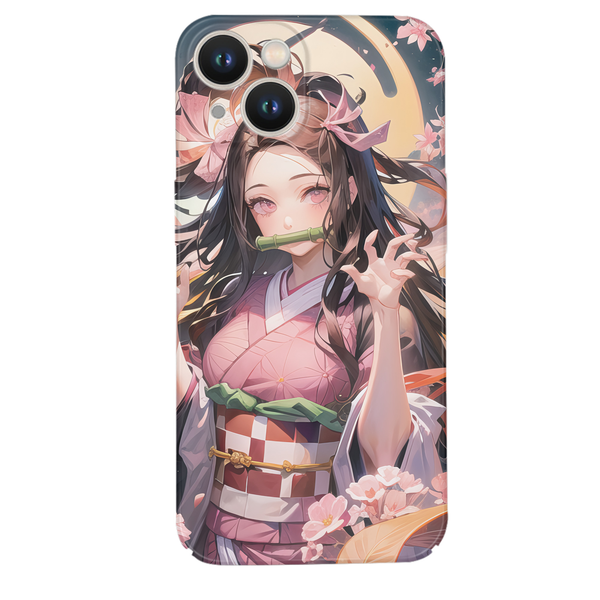 （画像用） 鬼滅の刃（きめつのやいば）竈門 禰󠄀豆子／かまど ねずこ Kamado Nezuko 【iPhone 14シリーズ対応】ハードケース